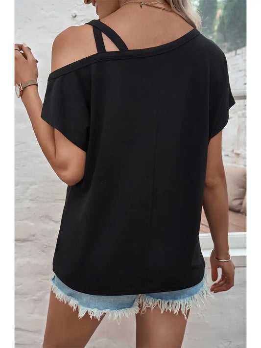 Cross Strapped Asymmetrical Top